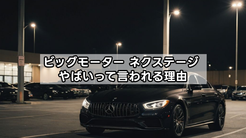 ビッグモーター ネクステージ やばいって言われる理由