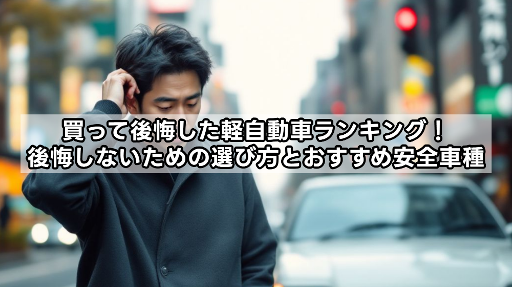 買って後悔した軽自動車ランキング発表｜後悔しないための選び方とおすすめ安全車種！【2025年最新版】