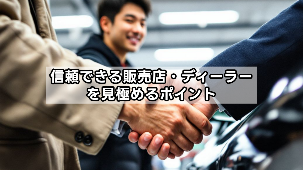 信頼できる販売店・ディーラーを見極めるポイント