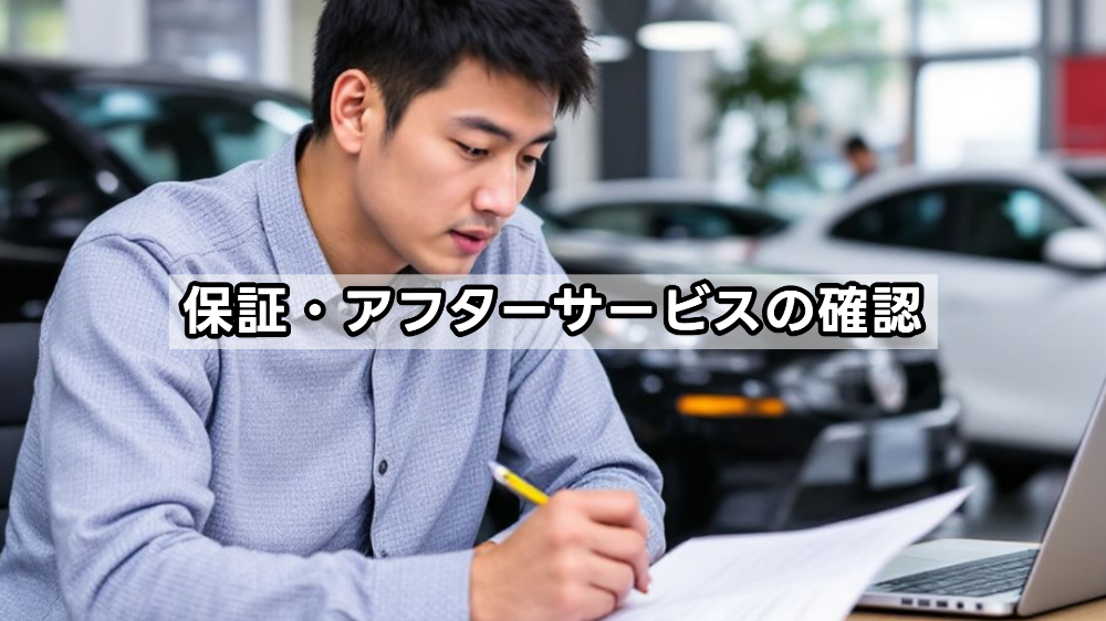 保証・アフターサービスの確認