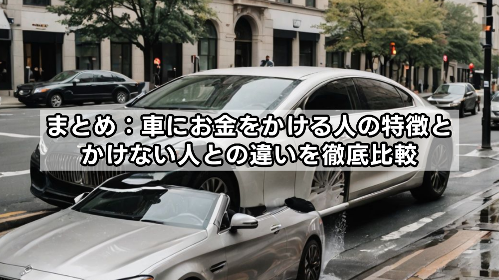 まとめ：車にお金をかける人の特徴と、かけない人との違いを徹底比較