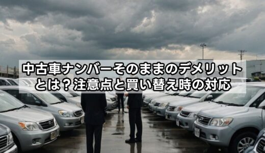 中古車ナンバーそのままのデメリットとは？注意点と買い替え時の対応