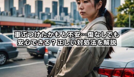 車ぶつけたかもと不安…傷なしでも安心できる？正しい対処法を解説