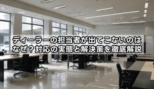ディーラーの担当者が出てこないのはなぜ？対応の実態と解決策を徹底解説
