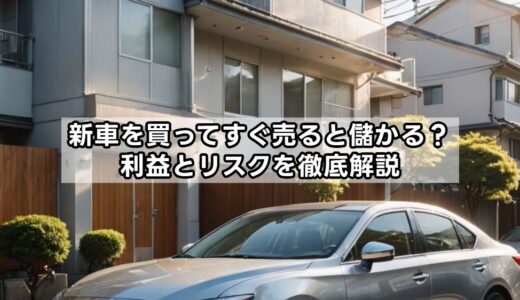 新車を買ってすぐ売ると儲かる？利益とリスクを徹底解説