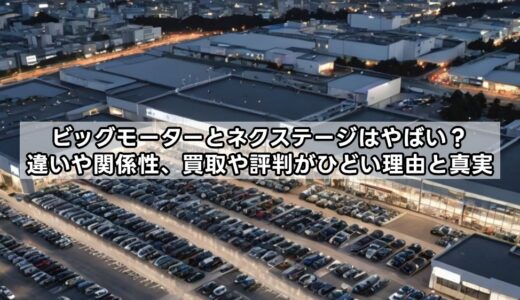 ビッグモーターとネクステージはやばい？違いや関係性、買取や評判がひどい理由と真実
