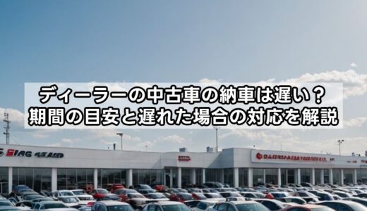 ディーラーの中古車の納車は遅い？期間の目安と遅れた場合の対応を解説